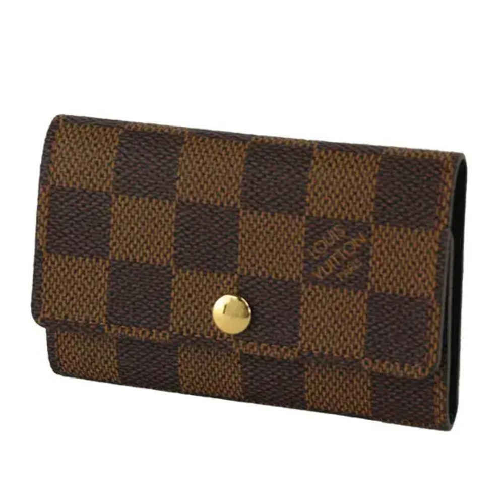 Louis Vuitton Damier Multicles Wallet Key Case Canvas Leather Dark Brown
